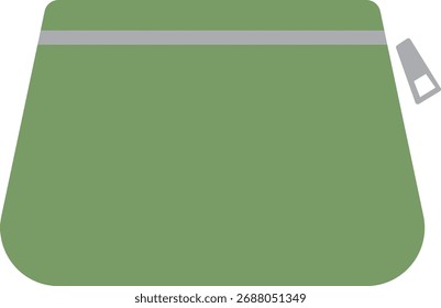 Flat icon illustration of green mini bag