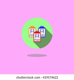 Flat icon illustration of journalist id