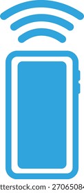 Flat icon illustration of mobile phone signal