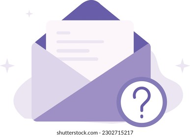 Flat icon illustration no new letter , mailbox