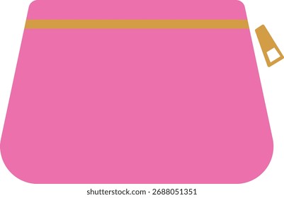 Ilustración plana del icono del mini bolso rosado