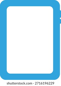Flat icon illustration of tablet device
