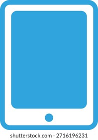Flache Symboldarstellung eines Tablettgeräts
