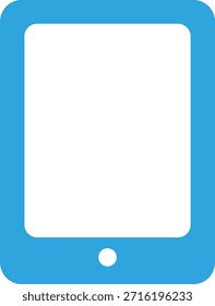Flat icon illustration of tablet device
