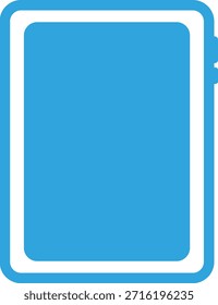 Ilustración plana del icono del dispositivo de la tableta

