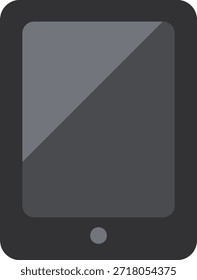 Flat icon illustration of tablet device
