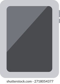 Flat icon illustration of tablet device
