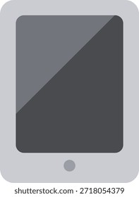 Flat icon illustration of tablet device
