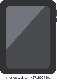 Flat icon illustration of tablet device
