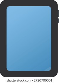 Flat icon illustration of tablet device
