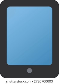 Flat icon illustration of tablet device
