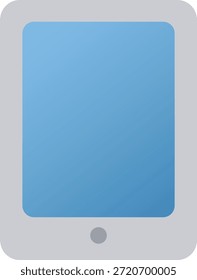 Flat icon illustration of tablet device
