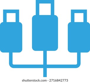 Ilustración plana del icono del USB-A
