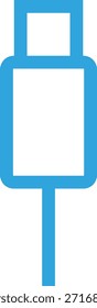 Flache Symbolgrafik von USB-A
