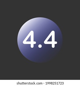 Un icono plano ilustra el vector de la venta mensual impactante el 4 de abril. La tienda en línea ofrece nuevos artículos y descuentos en esta fecha.