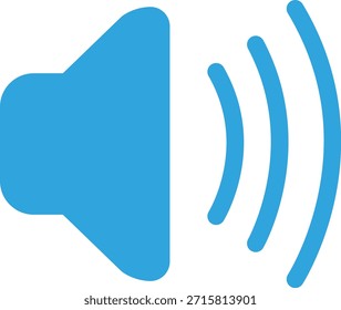 Ilustración plana del icono de un altavoz de volumen
