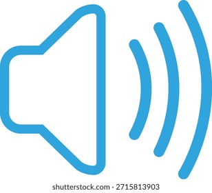 Ilustración plana del icono de un altavoz de volumen
