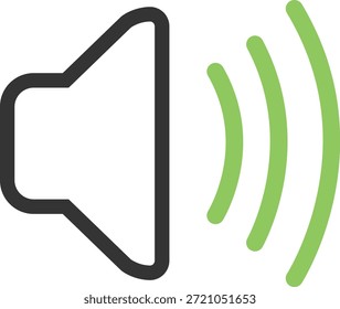 Flat icon illustration of a volume speaker

