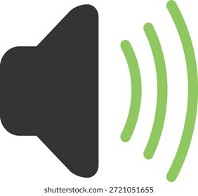 Flat icon illustration of a volume speaker
