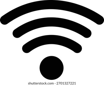 Ilustração em ícone plano de uma marca Wi-Fi
