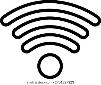 Ilustração em ícone plano de uma marca Wi-Fi
