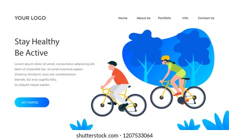 
A flat icon image denoting idea of Stay healthy and be active 
