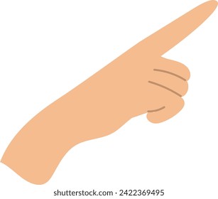 flat icon index finger hand gesture