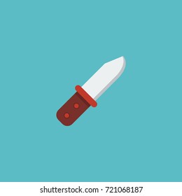 Flat Icon Infantry Knife Element. Vector Illustration Of Flat Icon Weapon Isolated On Clean Background. Can Be Used As Infantry, Knife And Weapon Symbols.