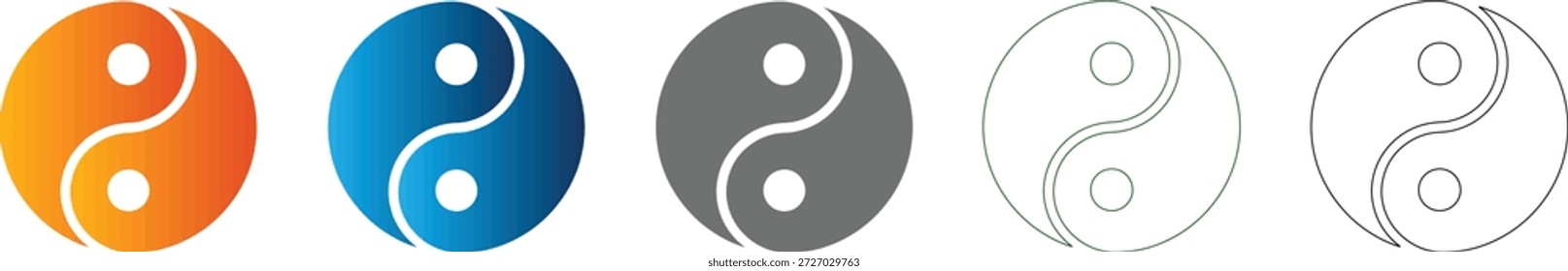 Un icono plano de bucle infinito, yin yang, negro sólido, Vector, aislado, parte de un conjunto de iconos consistente, diseño plano simple