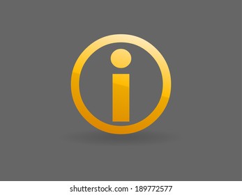 Flat icon of info