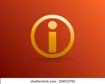 Flat icon of info