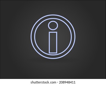 Icono plano de información