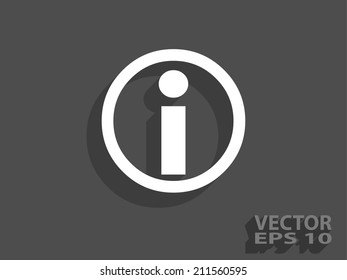 Icono plano de información