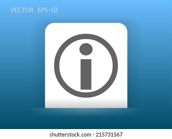 Flat icon of info
