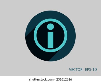 Flat icon of info