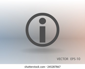 Flat icon of info