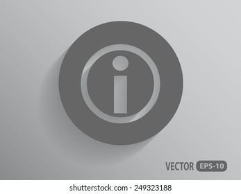 Icono plano de información