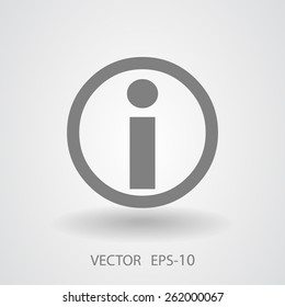 Flat icon of info