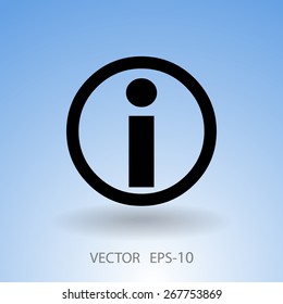 Flat icon of info
