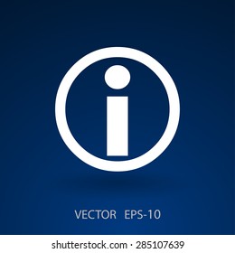 Icono plano de información