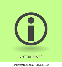 Flat icon of info