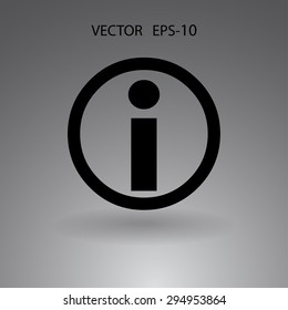 Flat icon of info