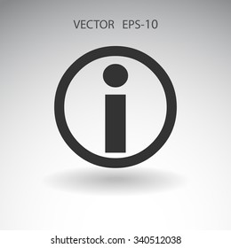 Flat icon of info