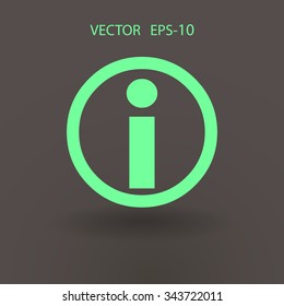Flat icon of info