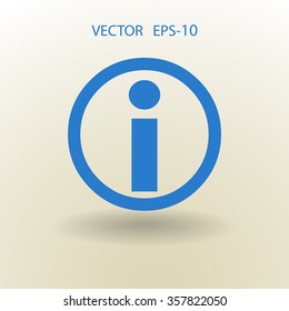 Flat icon of info