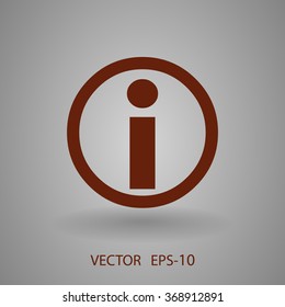 Icono plano de información