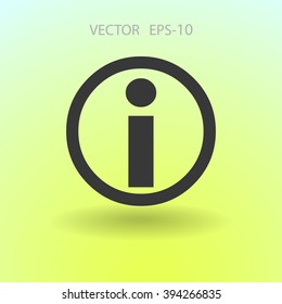 Flat icon of info