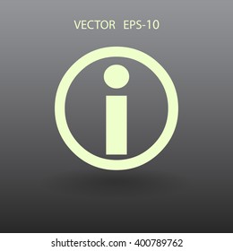 Flat icon of info
