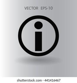 Flat icon of info