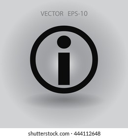 Flat icon of info